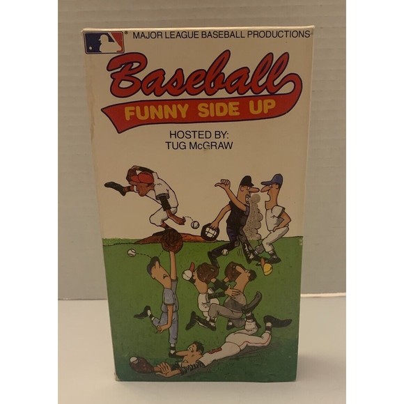 VINTAGE 1987 VHS TAPE BASEBALL FUNNY SIDE UP HOSTED BY TUG MCGRAW - Picture 1 of 4